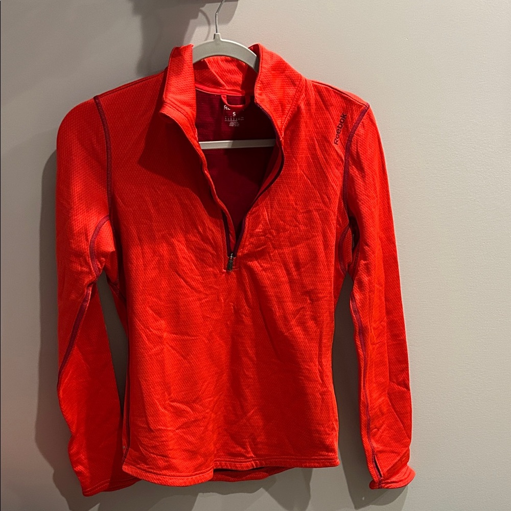 Reebok Women's Bright Red Half-Zip Sweatshirt